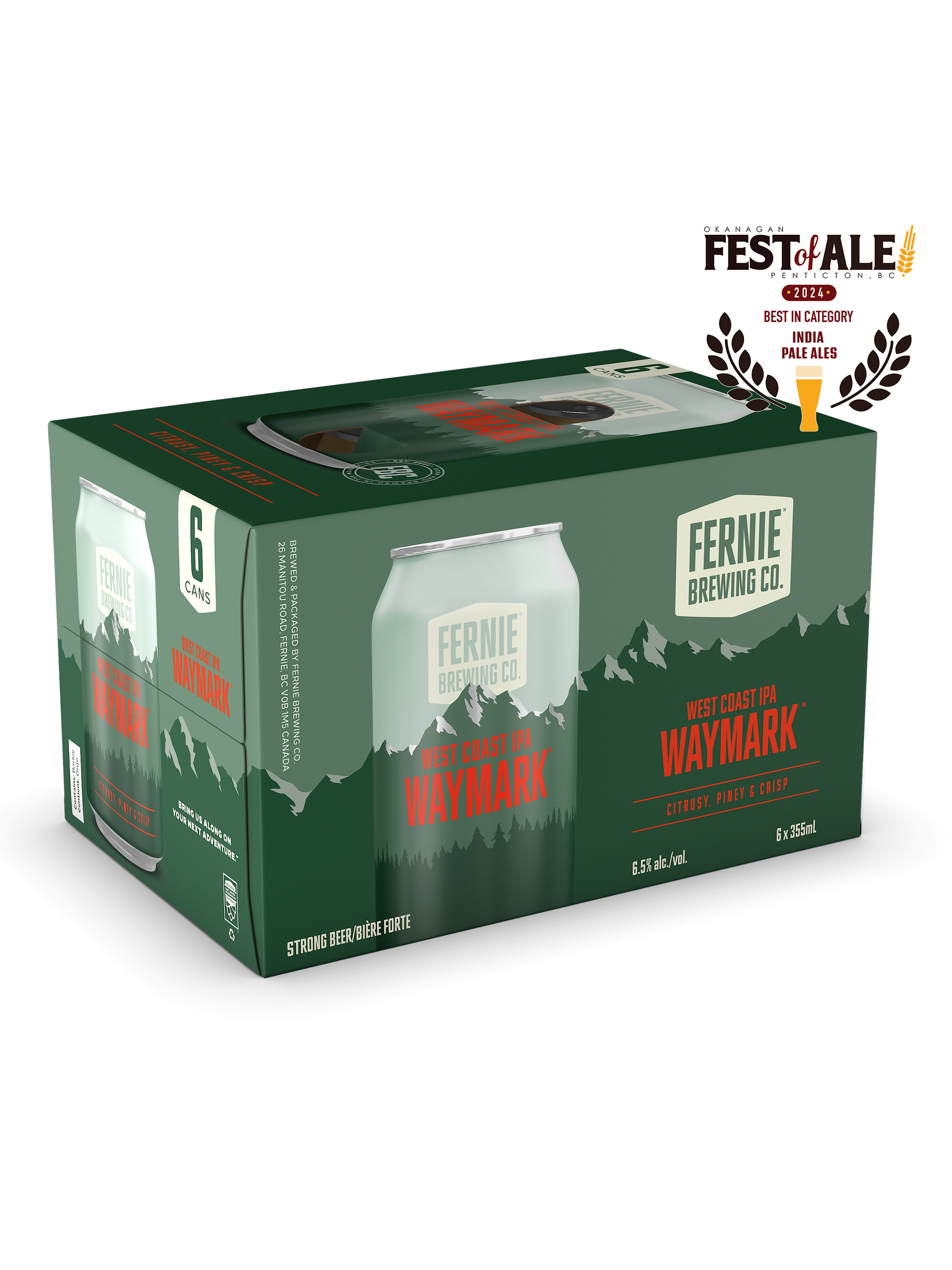 Waymark™ West Coast IPA 6-Pack – Fernie Brewing Co.